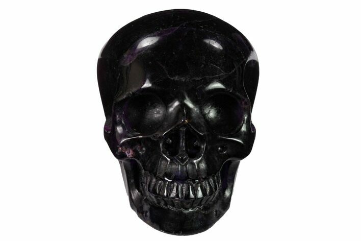 Realistic, Carved Purple Fluorite Skull #151223